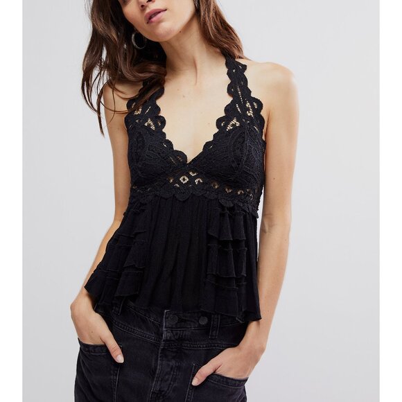 Adella Halter Cami Black FP